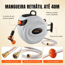 Super Carretel Vevor 40m – Regue, Lave e Cuide com Facilidade