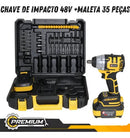 Super Chave de Impacto 48V – Kit Completo com 35 Peças e Maleta Premium!